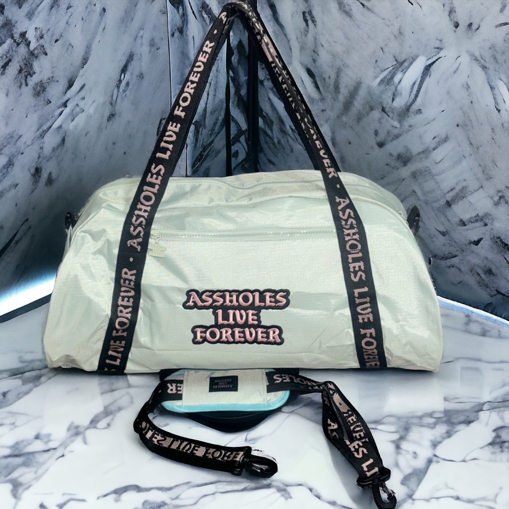 Emotional Baggage - A** Holes Live Forever Duffel - Picture 2 of 6